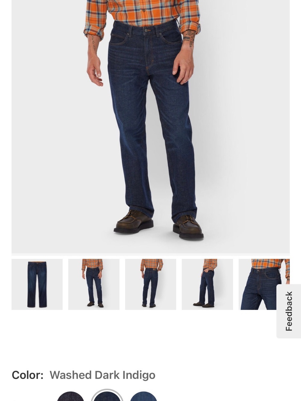 Duluth Men's Washed Dark Indigo Jeans